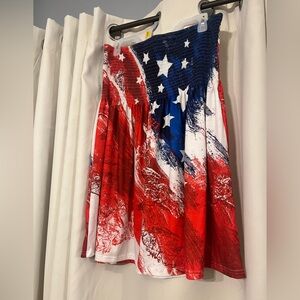 Women’s Patriotic Strapless Mini Dress